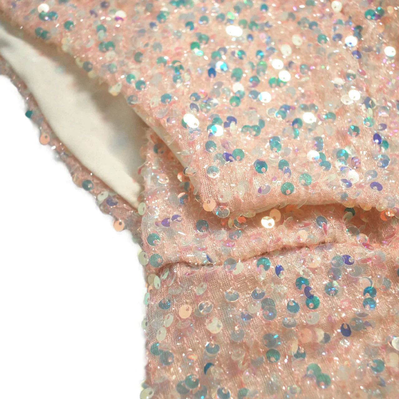 Women Sequin Mini White Dress Party See Through High Neck Sexy Long Sleeve Bodycon Tail Short Evening Elegant Dresses