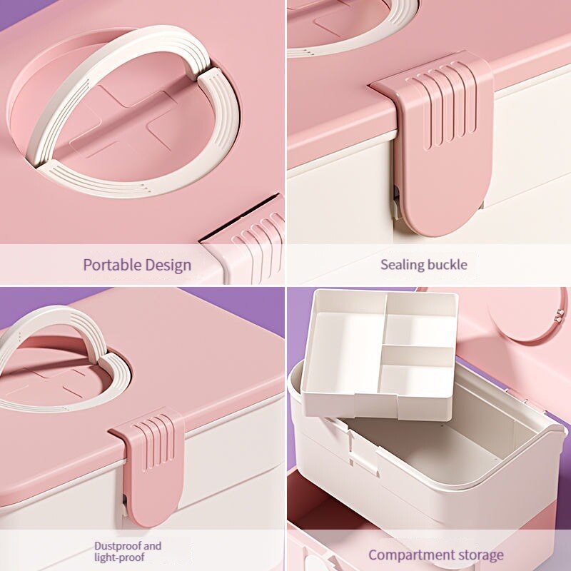 Portable Nail Tools Storage Box Anti-dust Nail Polish Plastic Storage Box Large Capacity Storage Nail Enhancement Box