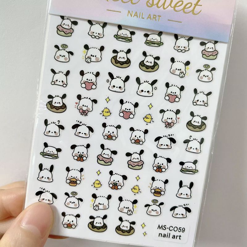 Sanrio – autocollants 3D pour ongles, fournitures d'art des ongles, dessin animé Hello Kitty cannelle, décoration des ongles, décalcomanies Anime