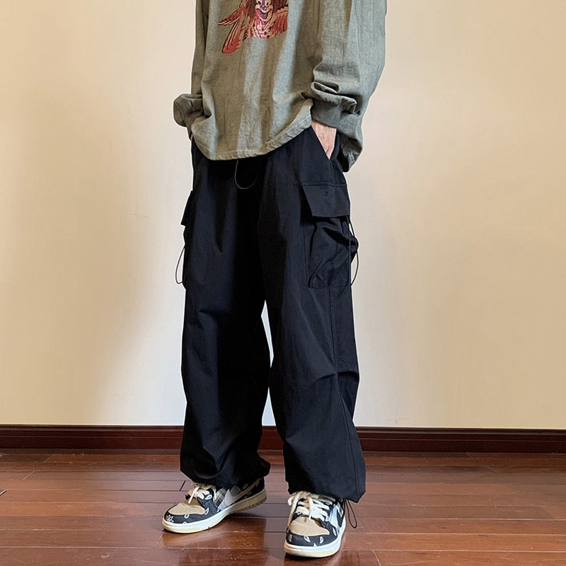2024 Simple Solid Color Baggy Sweatpants Gray S in Pants Online Store