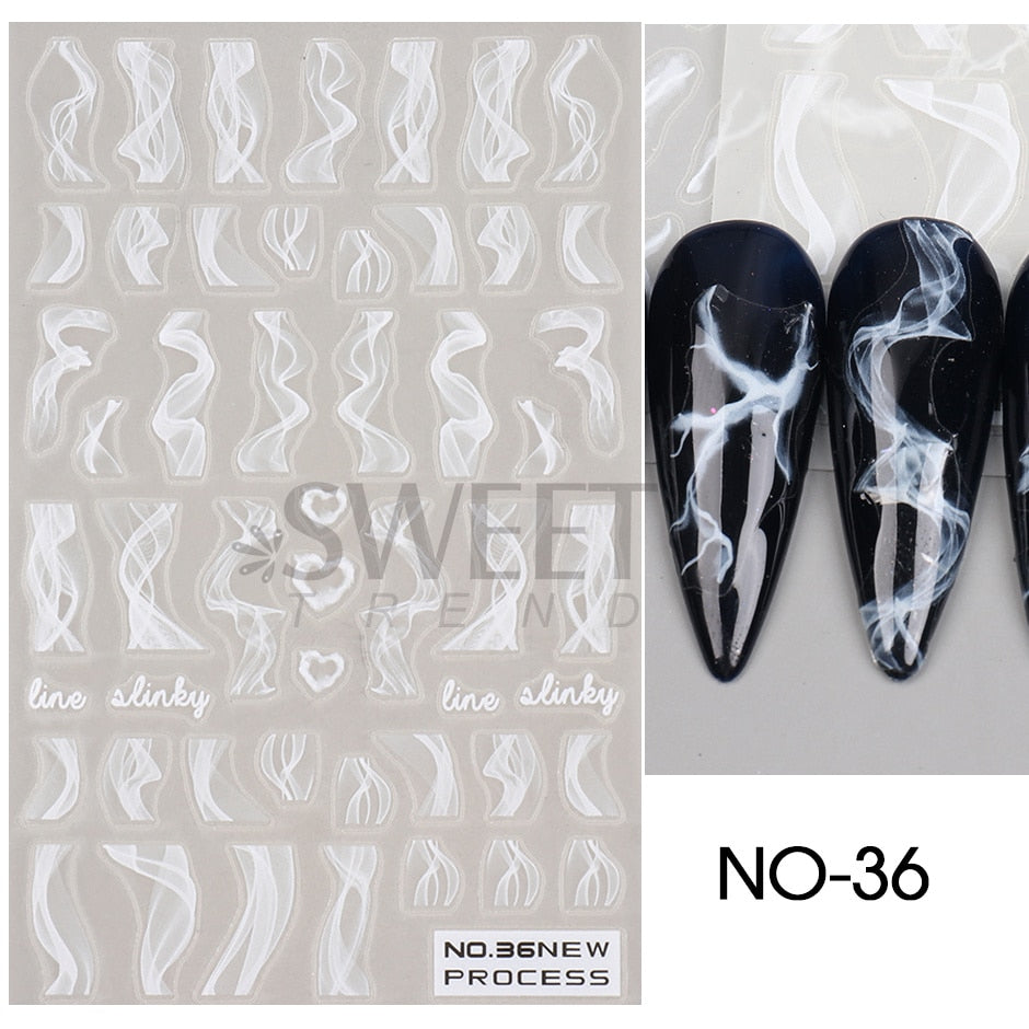 Autocollants pour Nail Art, oiseau de neige, hiver, automne, feuille d'érable, fleur de coton, ligne de conception d'automne, curseur adhésif, décoration de manucure, JINO-48