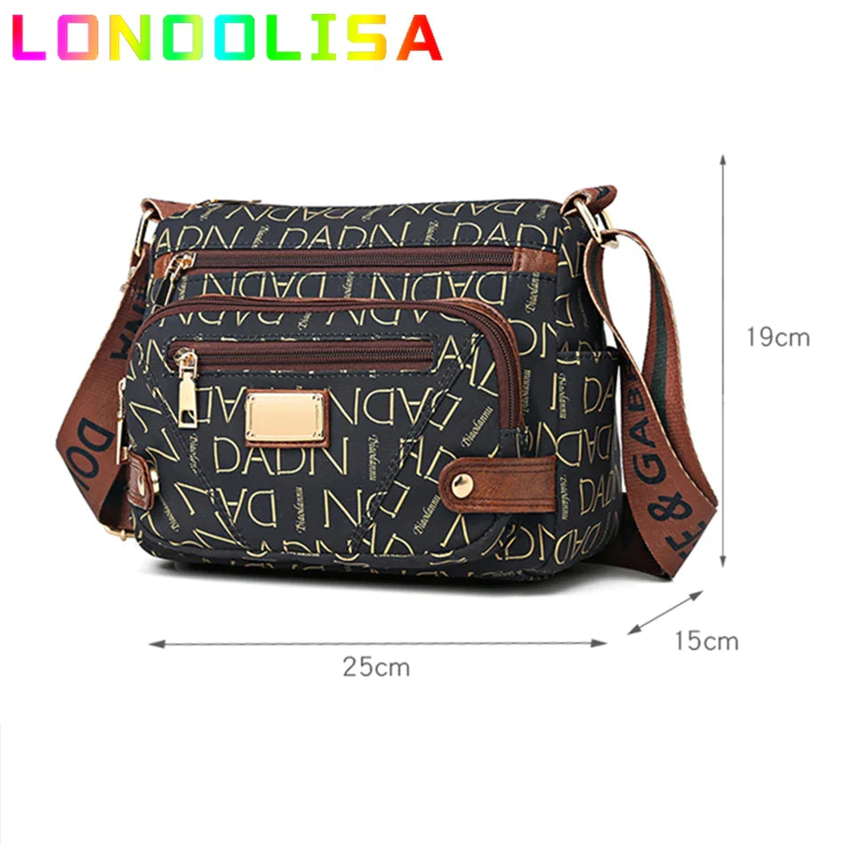 Vintage Women's Messenger Bag Ladies Crossbody Shoulder Shopper Sac A Main Many Pockets Female Handbags and Purses