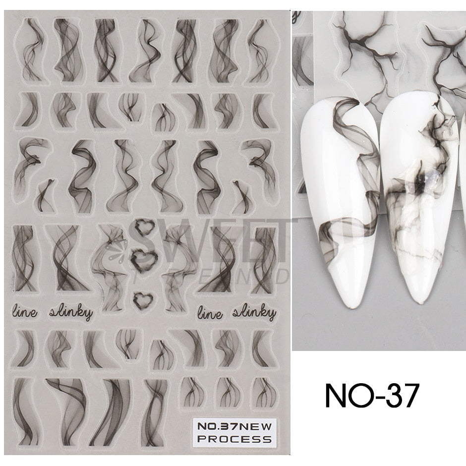 Autocollants pour Nail Art, oiseau de neige, hiver, automne, feuille d'érable, fleur de coton, ligne de conception d'automne, curseur adhésif, décoration de manucure, JINO-48