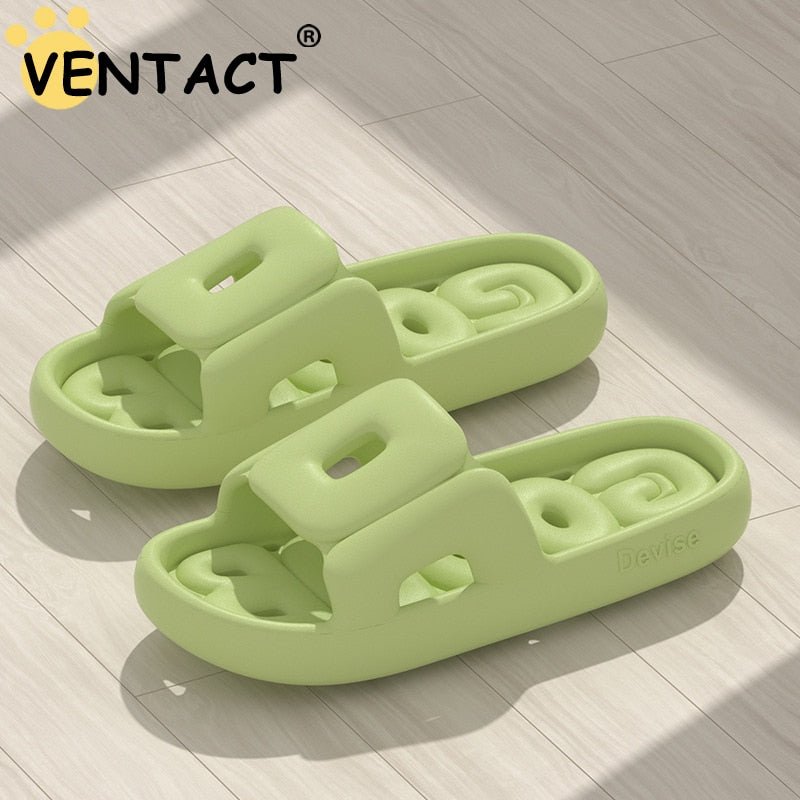 Summer Slippers Cloud Soft Couple Slides Women Men Bathroom House Cheese Slippers Leaking Quick-drying Shower Slipper
