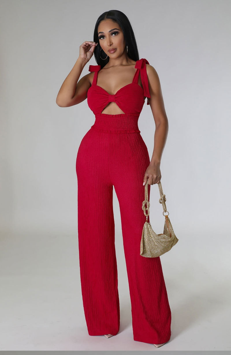 Zabrina 2024 Summer Casual One Piece Jumpsuits For Women Solid Sleeveless Lace Up Backless Pants Street Trendy Female Overalls