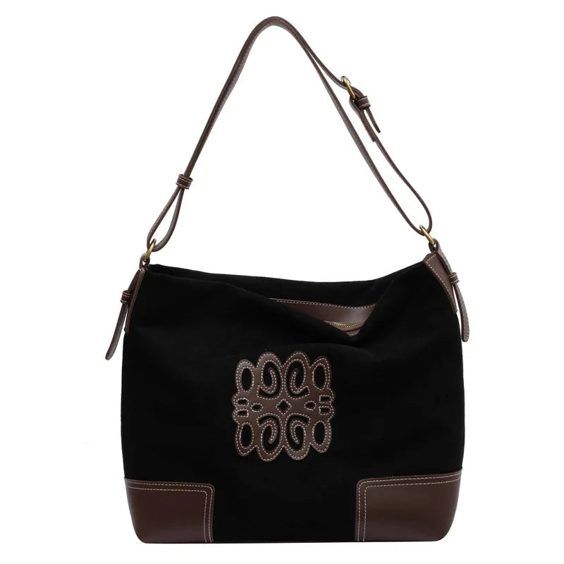 Women Luxury Brand Messenger Bags Retro Brown Crossbody Tote Bags Bucket Clutch Bag Shopping Large Capacity Travel Bag