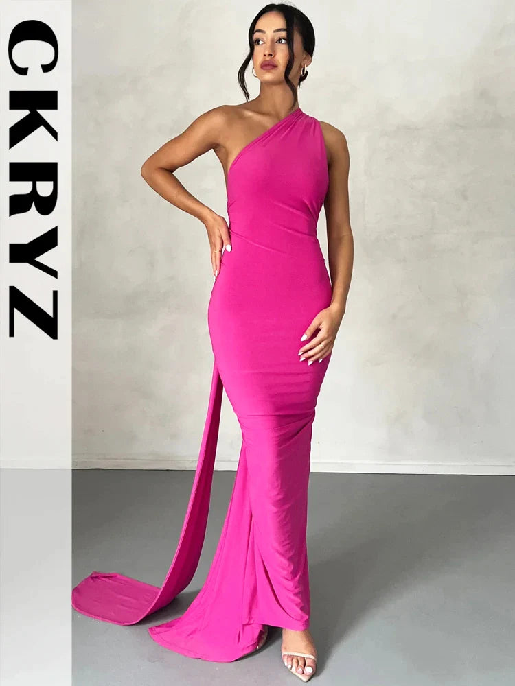 Ladies Night Club Wear Neon Y2K Summer Outfits Women Sleeveless Backless Halter Ruched Bodycon Evening Maxi Dress Birthday Party