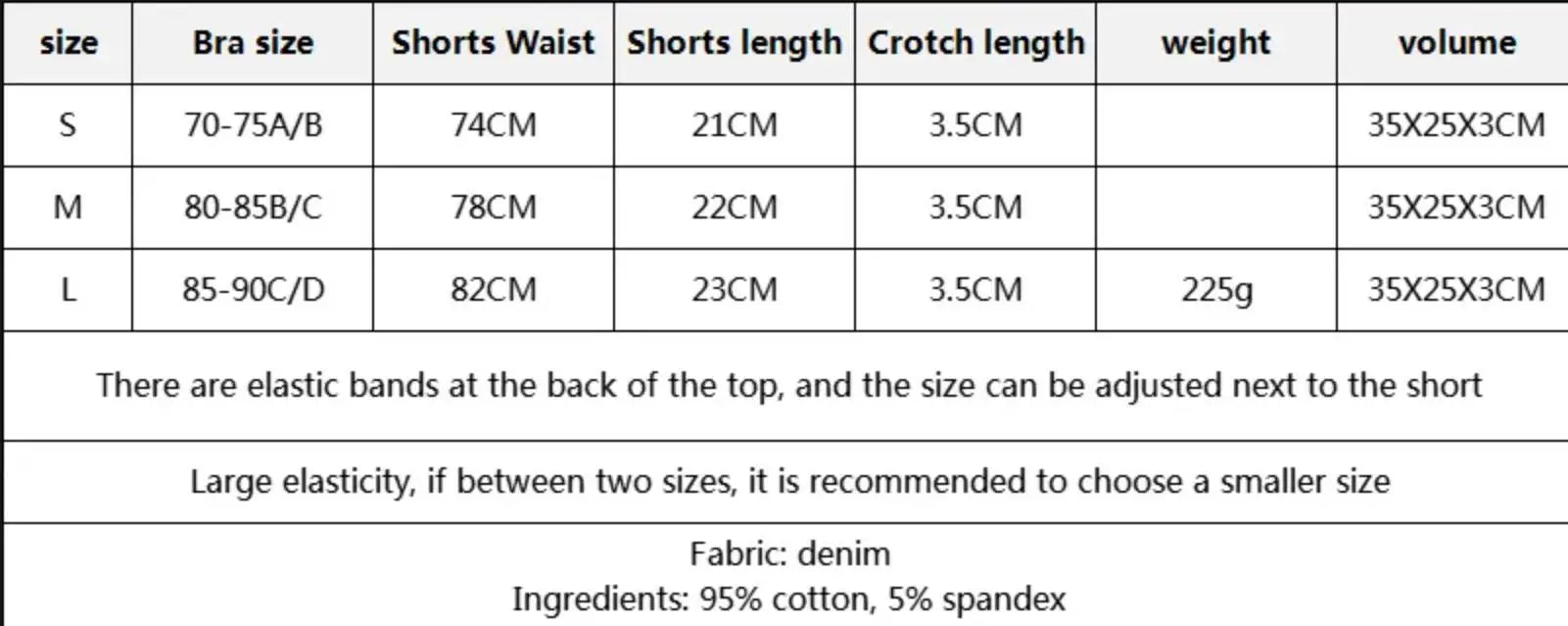 Women's Bikinis Set Summer Sexy Denim Strap Bra Vest and Low Waist Shorts Bathing Suit Swimsuit Swimwear