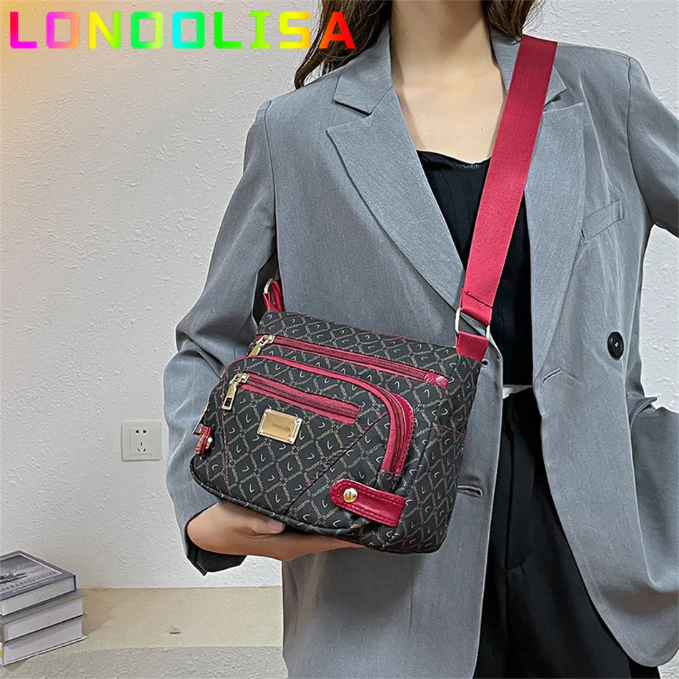 Vintage Women's Messenger Bag Ladies Crossbody Shoulder Shopper Sac A Main Many Pockets Female Handbags and Purses