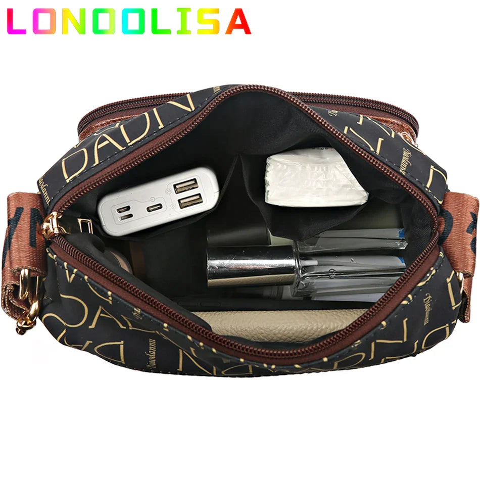 Vintage Women's Messenger Bag Ladies Crossbody Shoulder Shopper Sac A Main Many Pockets Female Handbags and Purses