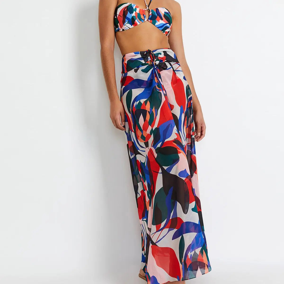 Fashion Beach Vintage Skirt Bikini And Set Sun Protection Print Floral Tie Dye Lace Stripe Sexy Bikini Triangle Micro Bikinis