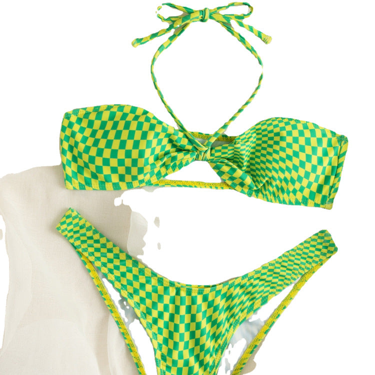 Swimwear Fashion European And American Bikini Green