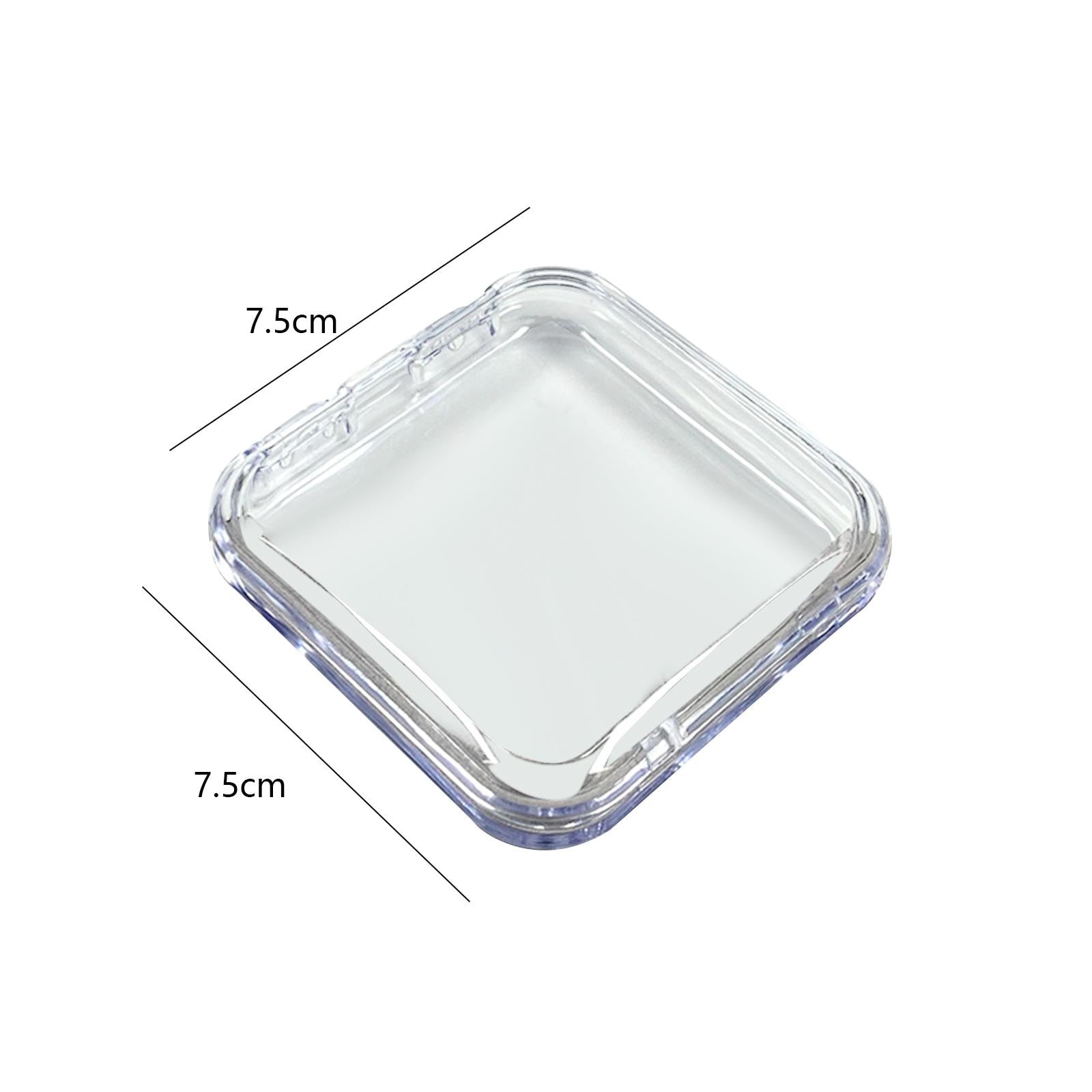 10 Pieces Press on Nail Storage Box 3x3inch Acrylic Nail Packing Box for Home Use Nail Salon Nail Display Case