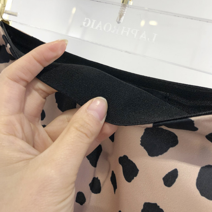 Wild leopard heavyweight anti-silk satin fishtail slim high waist skirt