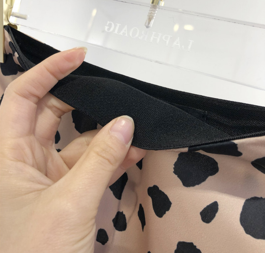 Wild leopard heavyweight anti-silk satin fishtail slim high waist skirt