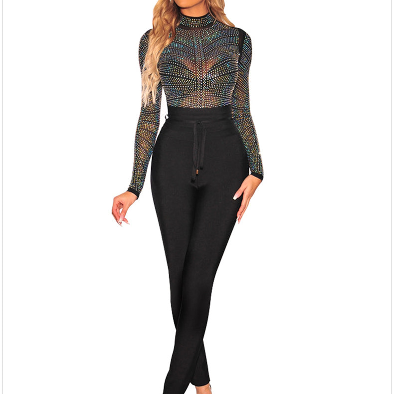 Tight leggings high neck long sleeves