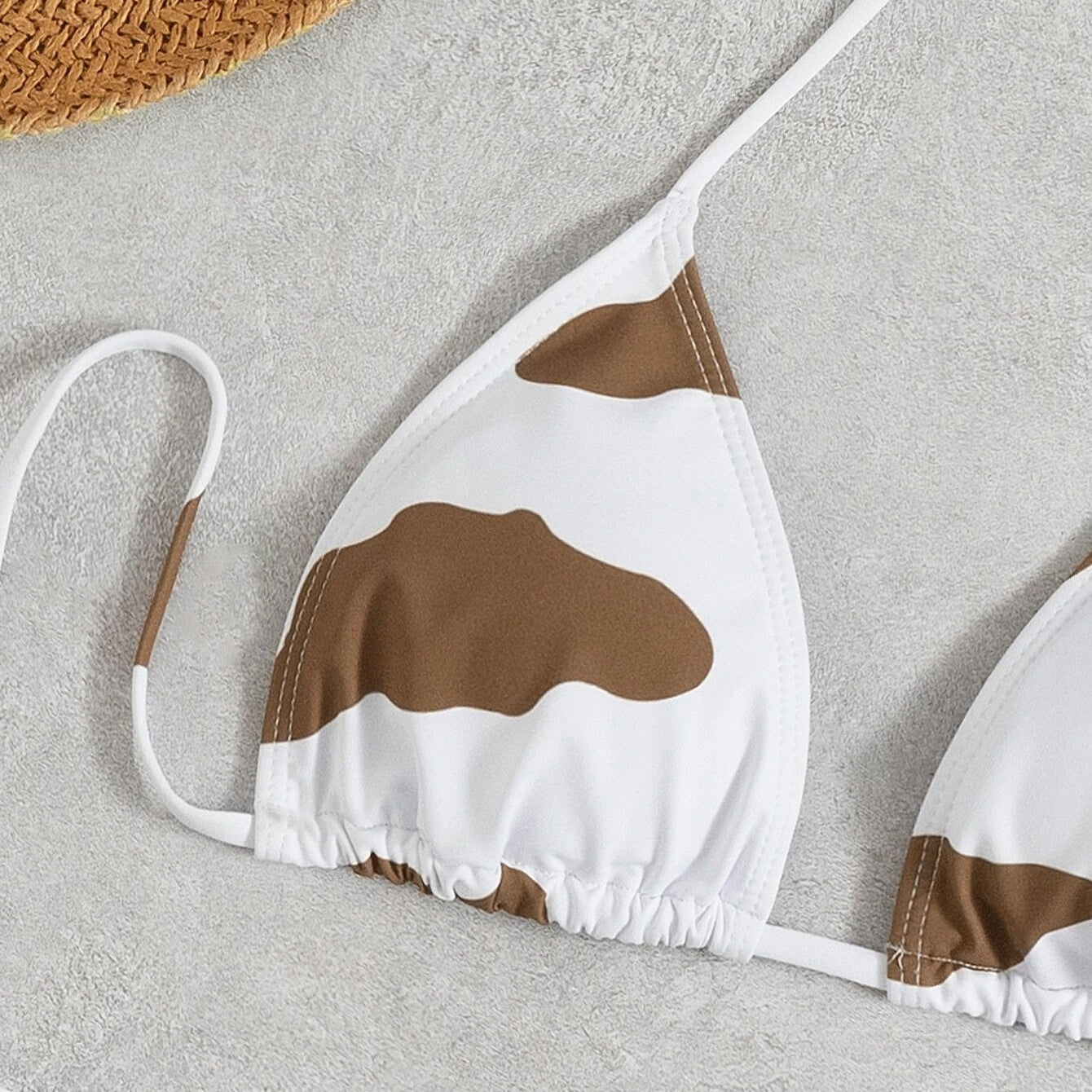 Women's Three-piece Cow Print Swimsuit