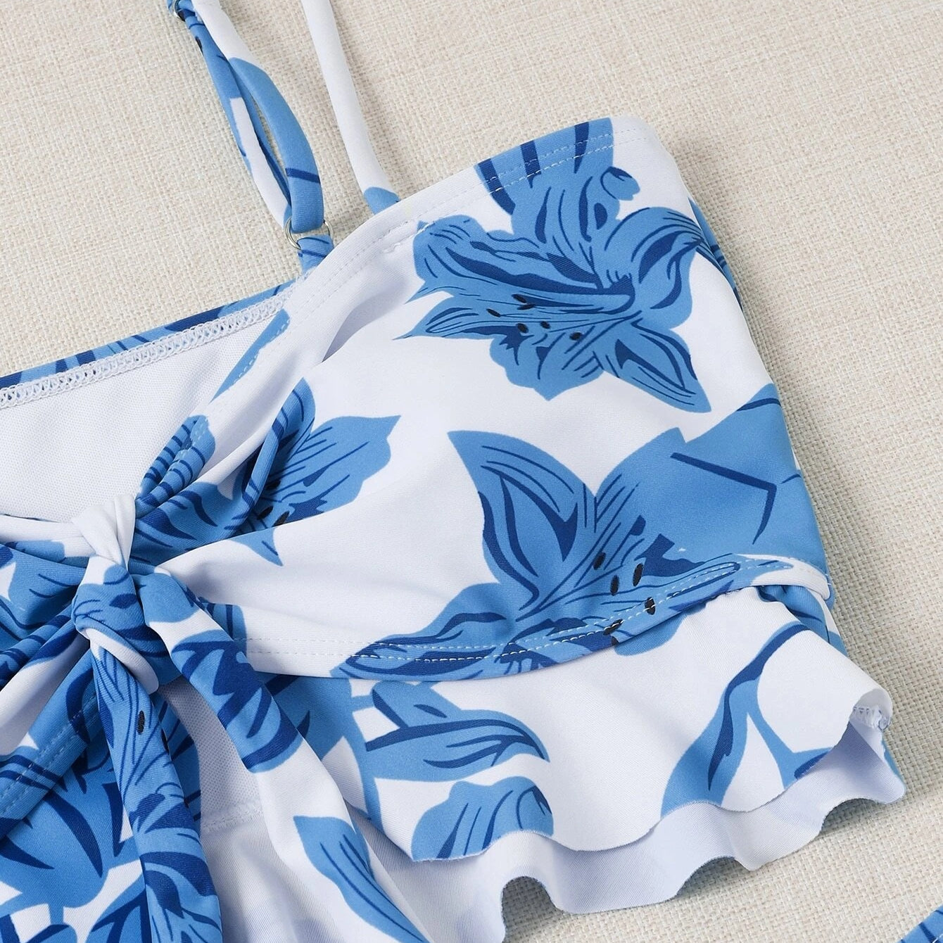 Women's Swimsuit Split Print High Waist Triangle