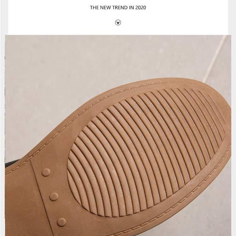 Plus Size Long Tube Women's Boots Chunky Heel Side Zip Wool Stitching