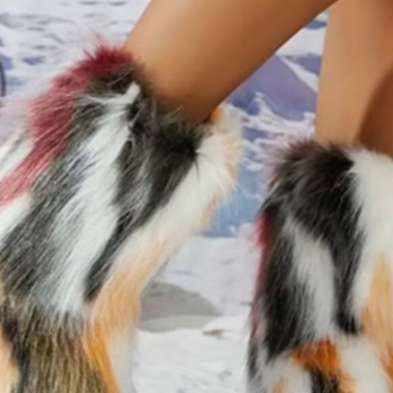 Plus Size Women's Shoes Fashion All-match Fur Boots Women's Shoes