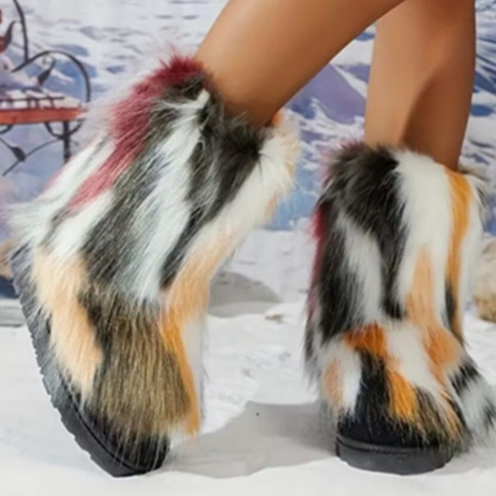 Plus Size Women's Shoes Fashion All-match Fur Boots Women's Shoes