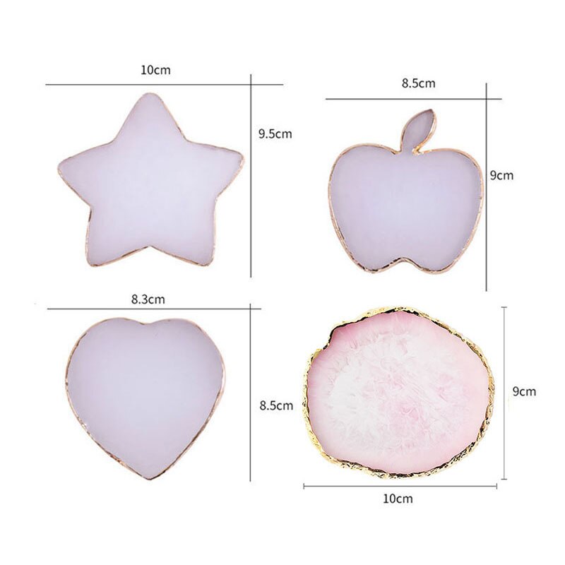 1PC Round Resin Agate Stone Nail Art Palette False Nail Tips Mixing Color Drawing Pallet Gel Polish Display Shelf Manicure Tool