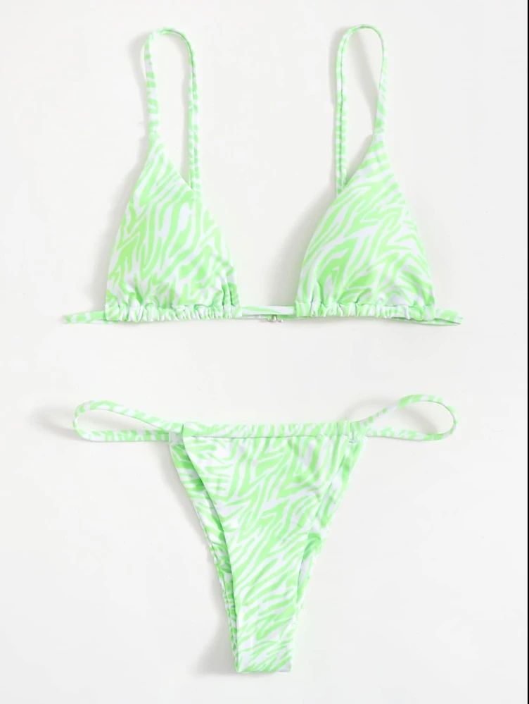 Women's Three-piece Swimsuit Green