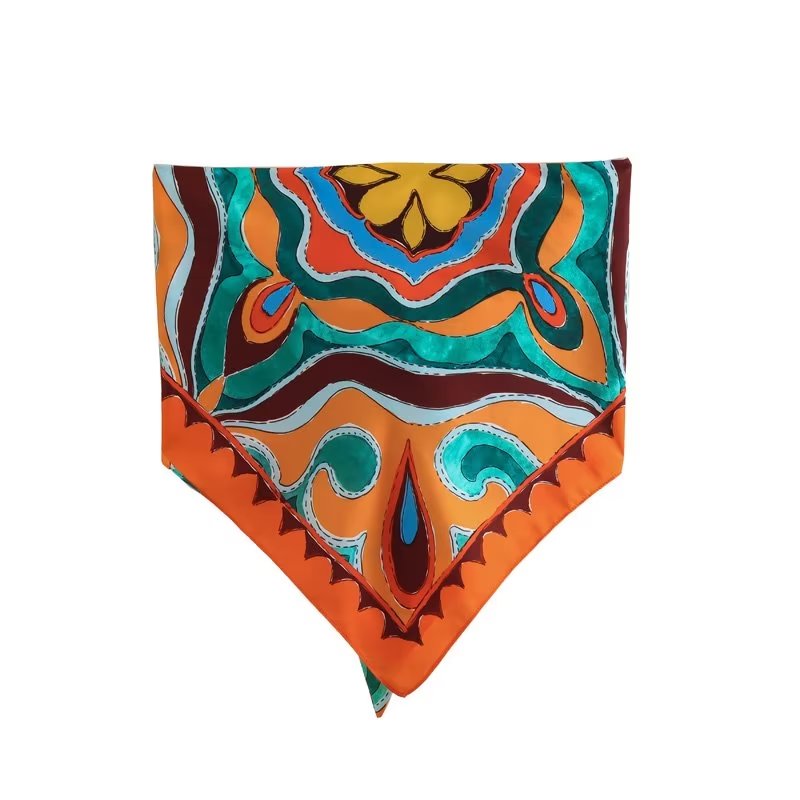 2-piece Pants Set Summer - New Women's Fashion Printed Suspenders Elastic Waist Suits Chic Elegant Holiday Set