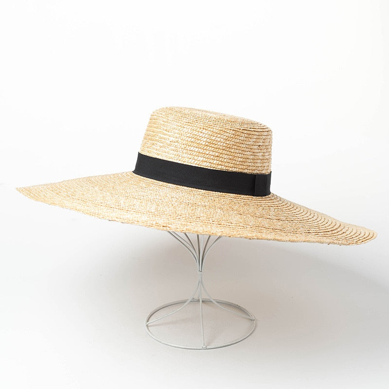 2022 Big Brim Straw Hats For Women Summer Oversized Beach Hat UV Protection Sun Hat Wholesale