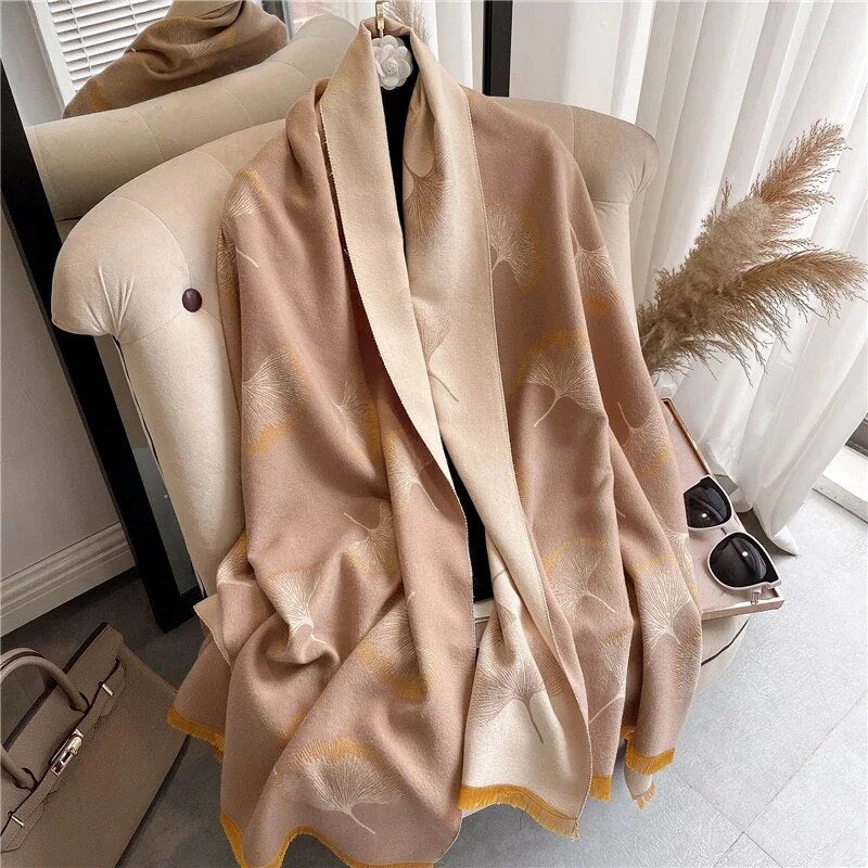 2022 Luxury Cashmere Sacarf for Women Leopard Print Thick Blanket with Tassel Large Shawl and Wrap Bufanda Winter Warm Echarpe WYT30-3