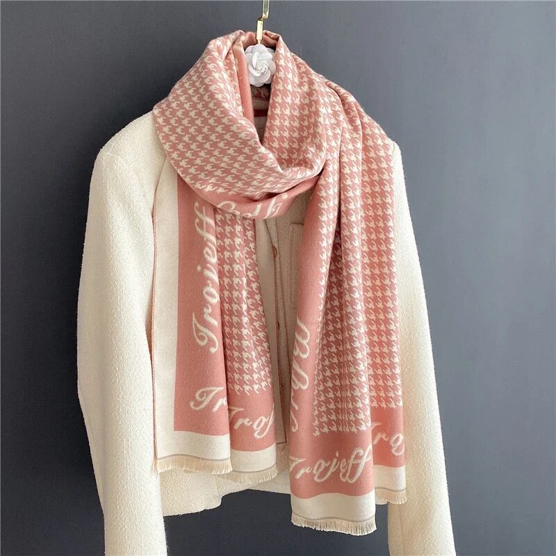 2022 Luxury Cashmere Sacarf for Women Leopard Print Thick Blanket with Tassel Large Shawl and Wrap Bufanda Winter Warm Echarpe WYT184-3