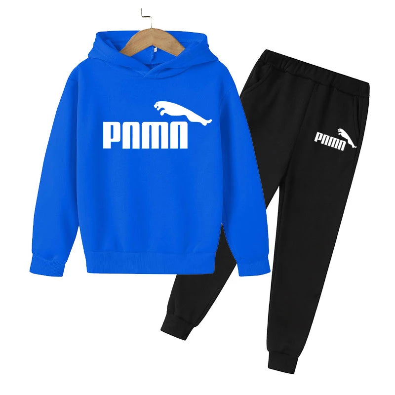 2023 Children's Boys Handsome Sweatshirt Spring and Autumn Hoodie+Pants 2-piece Sets Boys Girls Outdoor Jogging Casual Wear Coat