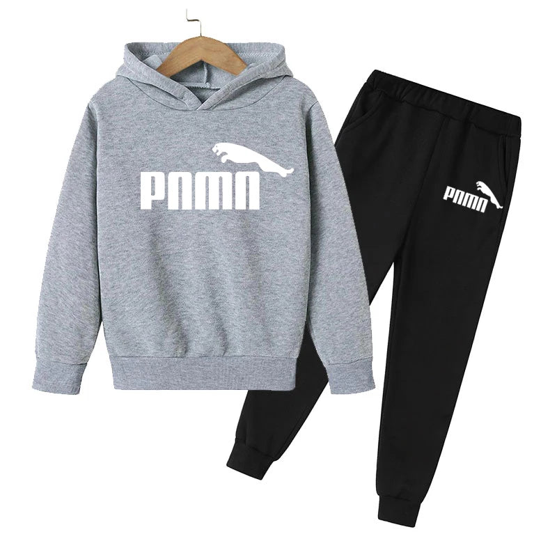 2023 Children's Boys Handsome Sweatshirt Spring and Autumn Hoodie+Pants 2-piece Sets Boys Girls Outdoor Jogging Casual Wear Coat