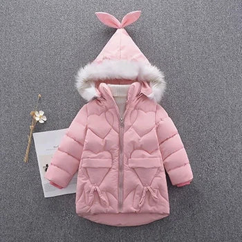2023 Winter Down Jacket For Girls Coat Waterproof Shiny Hooded Children Outerwear Clothing 5-14 Year Teenage Kids Parka Snowsuit as the picture 2