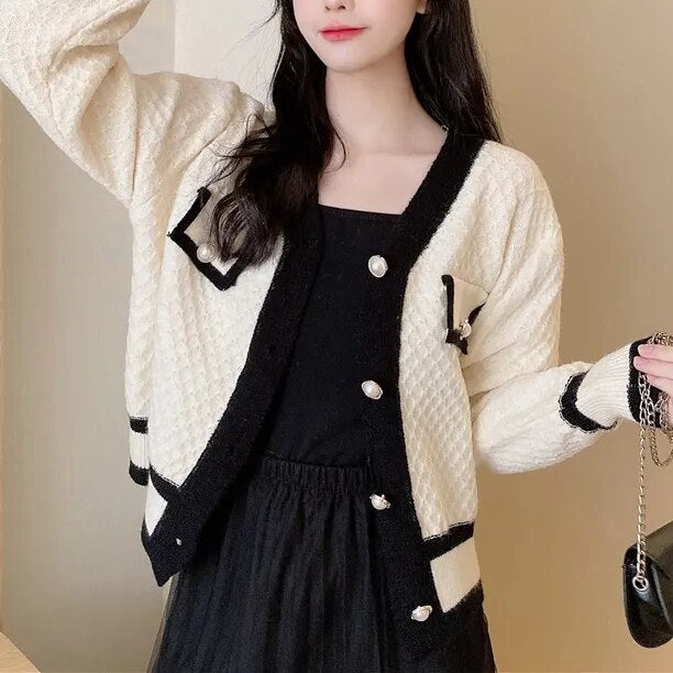 2024 Autumn/Winter Knitwear New Women's Top Lazy Japanese Vintage Celebrity Style Cardigan Overlay Coat Sweater