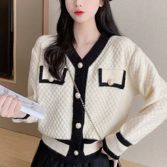 2024 Autumn/Winter Knitwear New Women's Top Lazy Japanese Vintage Celebrity Style Cardigan Overlay Coat Sweater