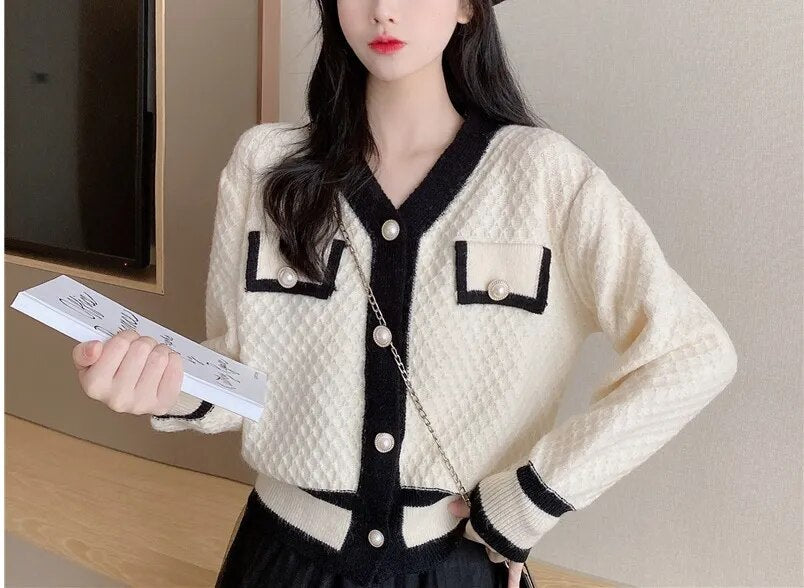 2024 Autumn/Winter Knitwear New Women's Top Lazy Japanese Vintage Celebrity Style Cardigan Overlay Coat Sweater