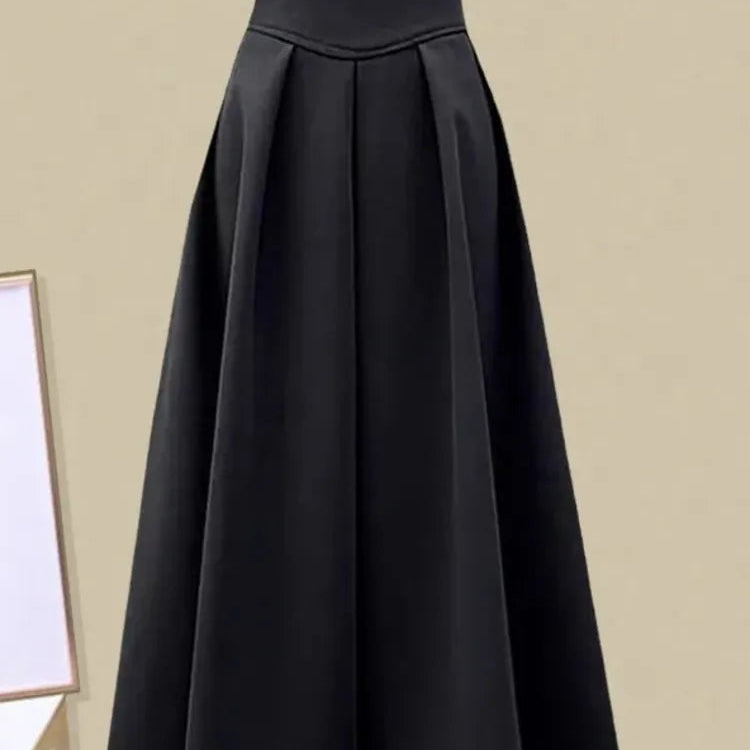 2024 Autumn Winter Skirt Sets For Women Outfits Korean Casual Knitwears Pullover Sweater And High Waist Skirts Two Piece Sets