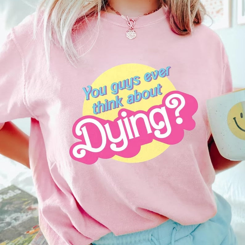 2024 Barbie Short-Sleeved Fashion Ladies T-Shirt Y2K Girls Summer Printing Soft Loose Round Neck Tops Undershirt Yoga Clothes 2