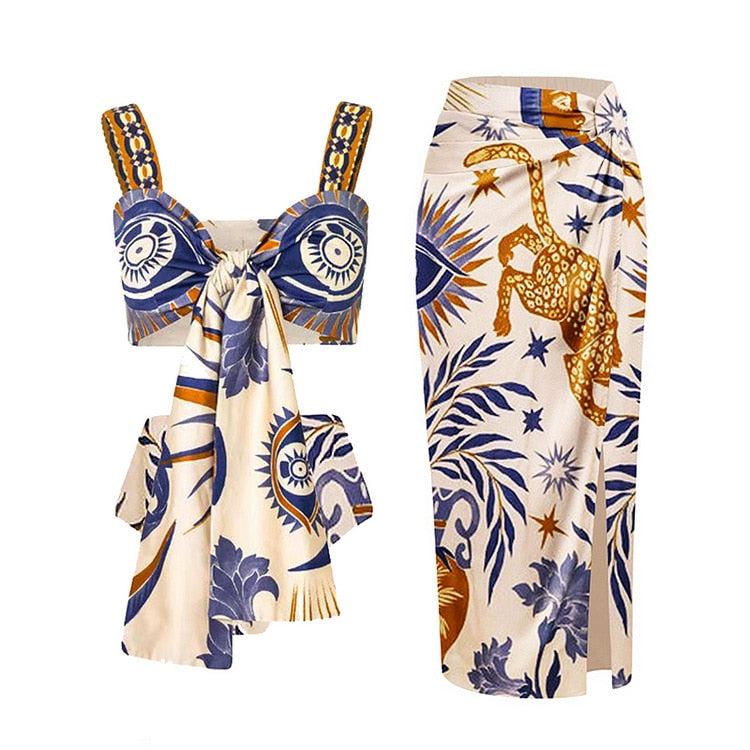 2024 Bikini Floral Ruffled Bikini Set Women 3D Flower High Waist Two Piece Swimsuit Beach Skirt Bathing Suit Swimwear Biquinis