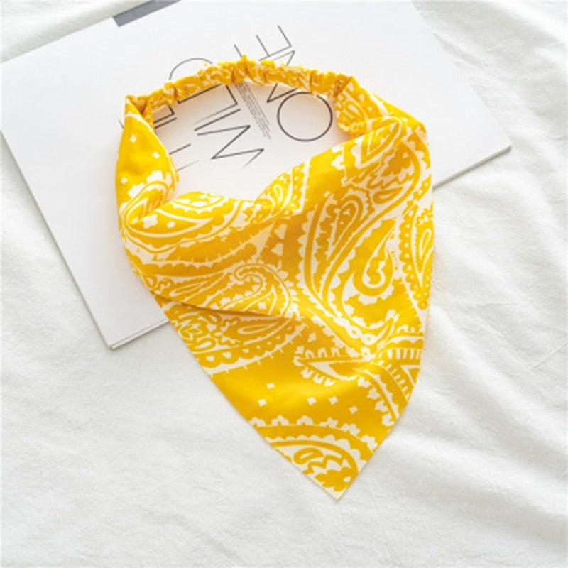 2024 Chiffon Printing Flower Bandana Hair Scarf Headband for Women Vintage Long Ribbon Scrunchie Beach Bandanas Hair Accessories 24