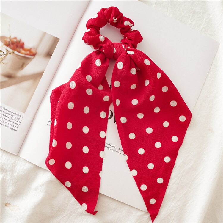 2024 Chiffon Printing Flower Bandana Hair Scarf Headband for Women Vintage Long Ribbon Scrunchie Beach Bandanas Hair Accessories 47