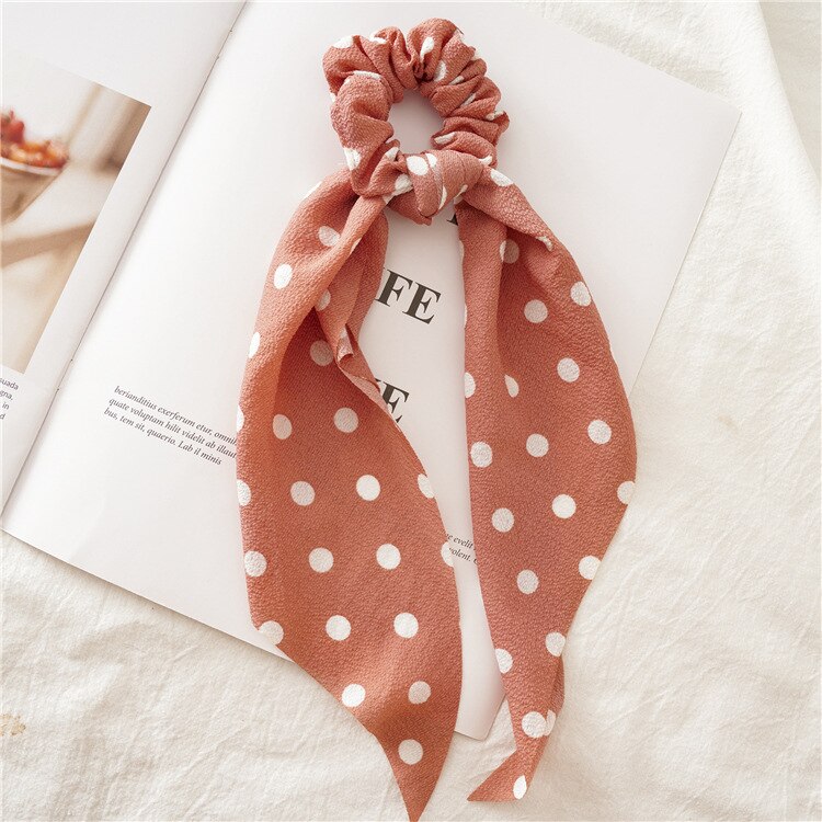 2024 Chiffon Printing Flower Bandana Hair Scarf Headband for Women Vintage Long Ribbon Scrunchie Beach Bandanas Hair Accessories 49