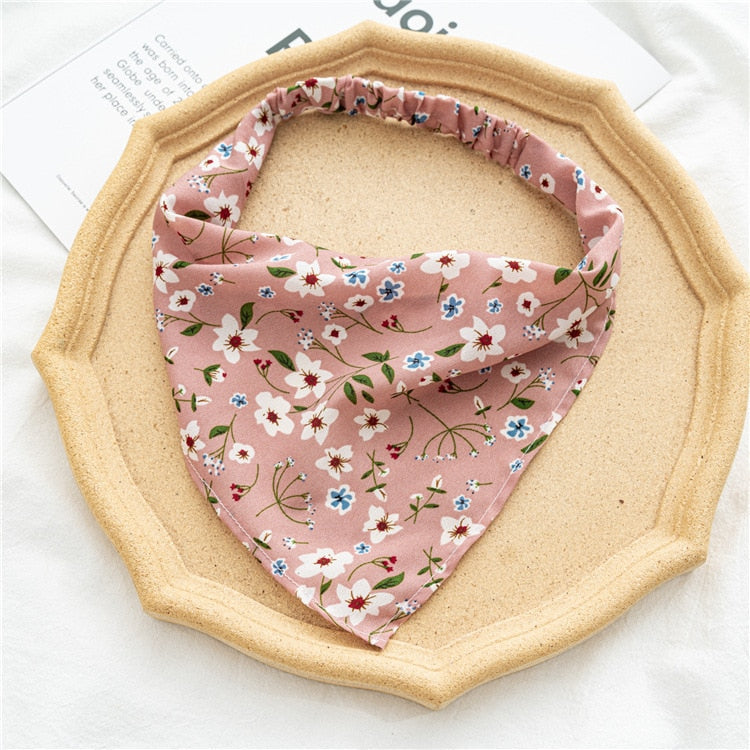 2024 Chiffon Printing Flower Bandana Hair Scarf Headband for Women Vintage Long Ribbon Scrunchie Beach Bandanas Hair Accessories 6