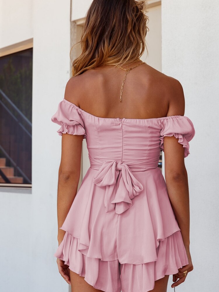 2024 New Jumpsuit Solid Color Casual Summer Women's Short Pants