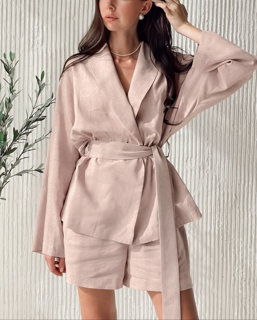 2024 New Sprind Summer Cotton Linen Women's 2 Piece Sets Elegant Casual Matching Set Women's Suit Outfits Blouse Shorts Set
