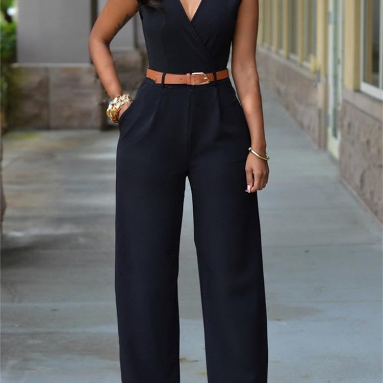 2024 Newly Women Jumpsuit Lady Sleeveless Romper Female jumpsuit Bodysuit Bodycon Party Streetwear Outfit Clothes Party Playsuit Black