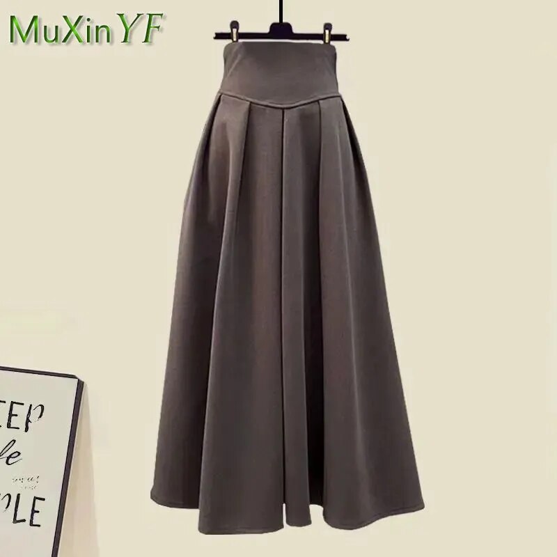 2024 Spring Autumn New in Matching Sets Women's Fashion Slim Bow Sweater+High Waist Skirt Two-piece Set Korean Chic Dress Suit