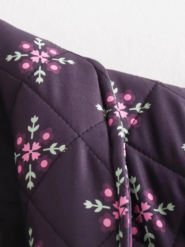 2024 Spring Autumn Print Cotton Vest For Women Elegant Sleeveless Warm Cardigan Waistcoat Lady Vintage High Streetwear