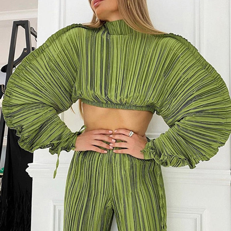 2024 Spring Loose Soild Crop Tops For Women Long Sleeve Fashion Sweatshirts Female Sexy Black Green Casual T Shirts Sweatshirts